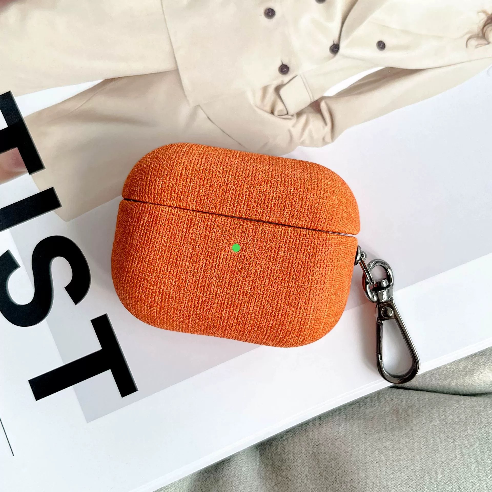 Новый защитный комплект из денима AIRPODSPRO2 ткань образец новая 4-е поколение ушная раковина PU ремень подвесная пряжка без следов клея