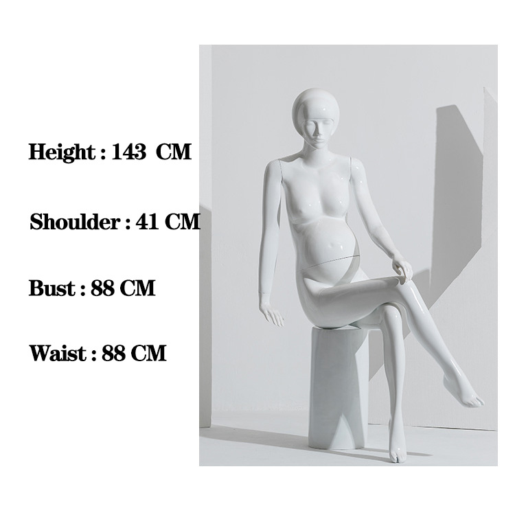 Maniquí de Cuerpo Completo para Embarazada de Fibra de Vidrio para Tienda de Maternidad