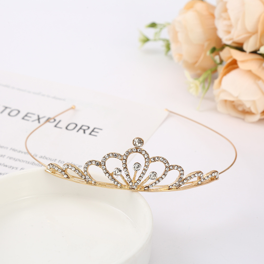 Fashion Crown Alloy Plating Inlay Rhinestones Crown 1 Piece display picture 1