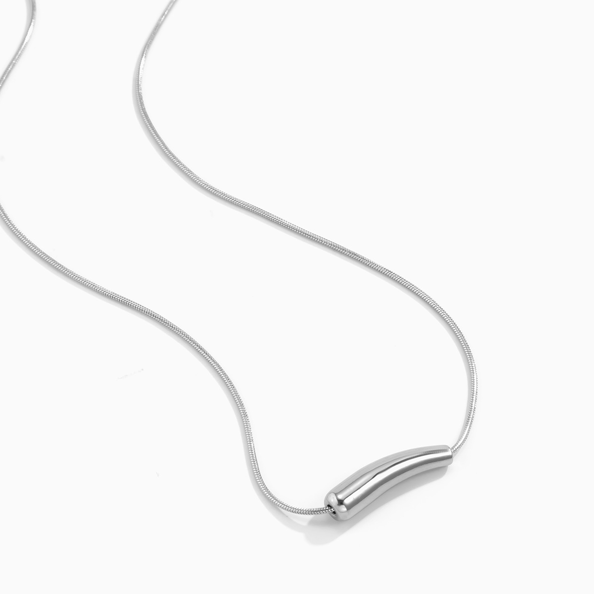 Simple Style Geometric Titanium Steel Polishing Menu0027S Necklace