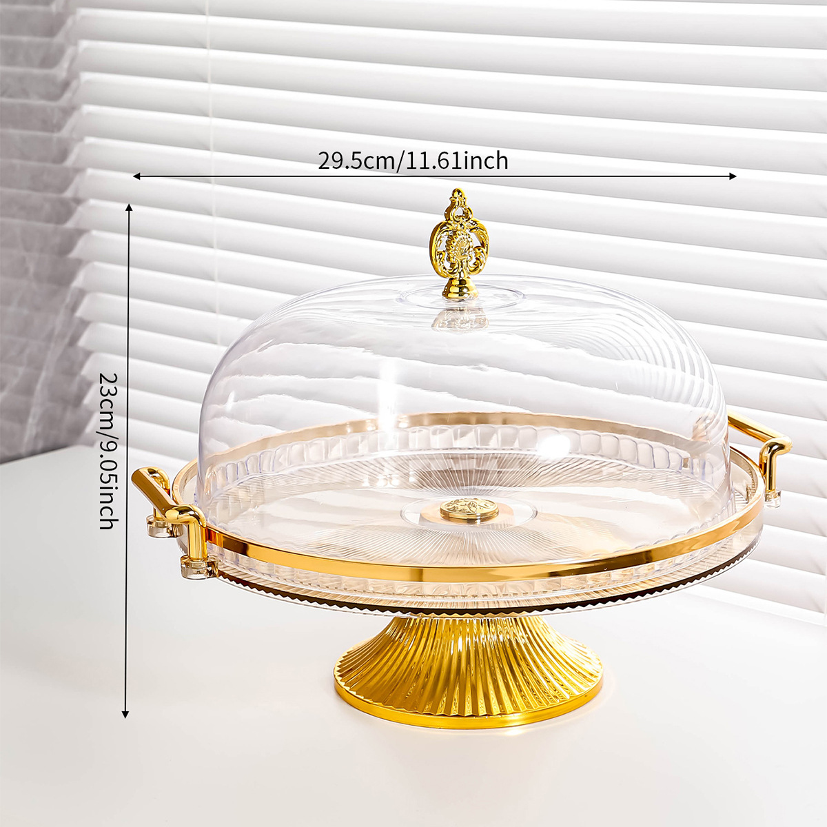 Plato de fruta con tapa transparente acrílico plástico redondo cubierta de polvo de alimentos merienda pantalla tapa de plato de fruta seca