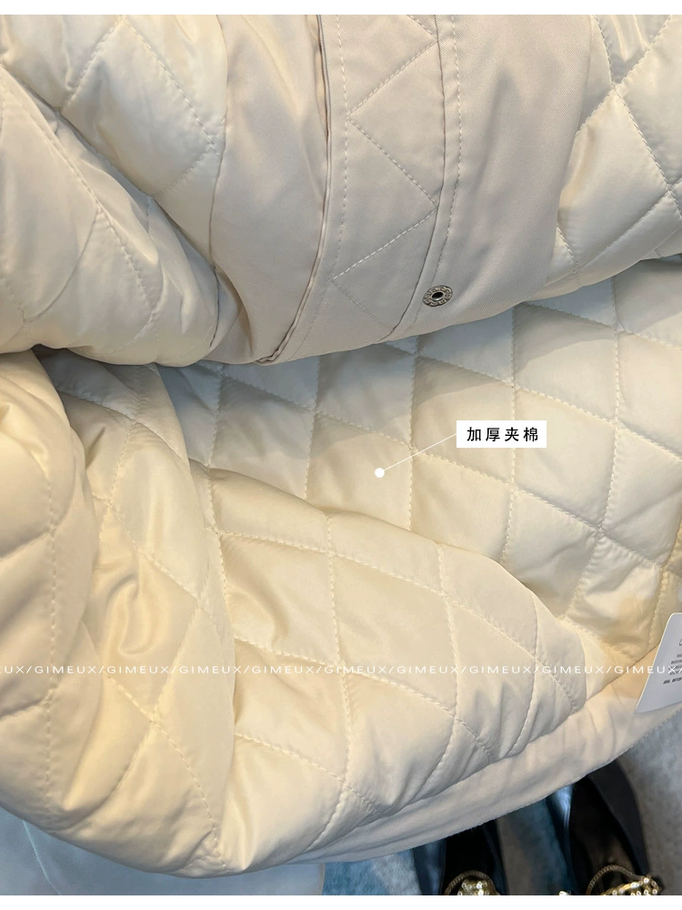 White short design winter down jacket, trend of season
