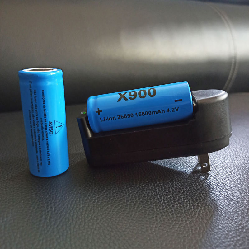 大容量26650锂电池3.7V/4.2V白激光强光手电筒可充电池高动力锂电|undefined