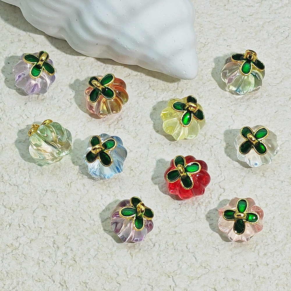 11mm仿玉南瓜现货diy饰品配件滴油天然合金手链项链挂件批发材料