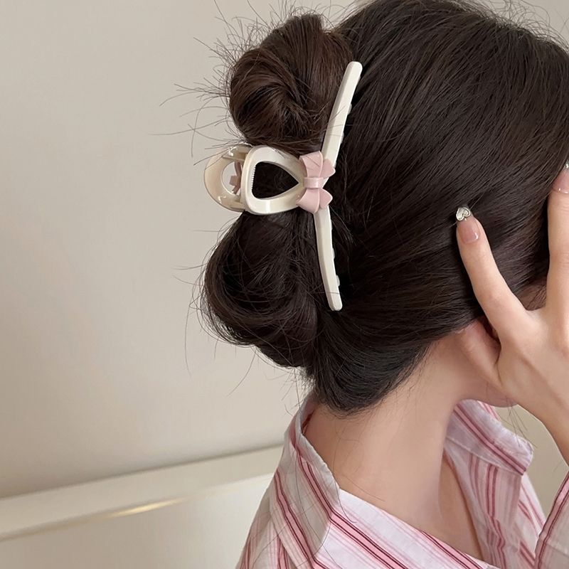 Shark clip ins high-value girl ~ bow grip clip women's cute 2023 new hairpin head niche