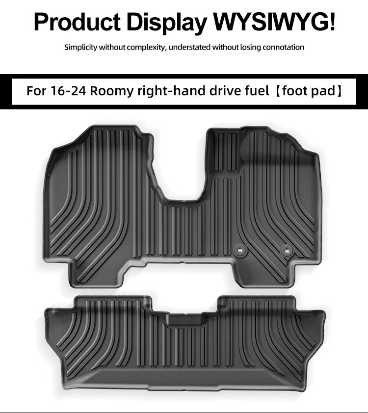 Suitable for 16-24 Toyota Roomy Right-Hand Drive Car Floor Mats, Full Tpe Floor Mats, Special Car Floor Mats, Cross-Border