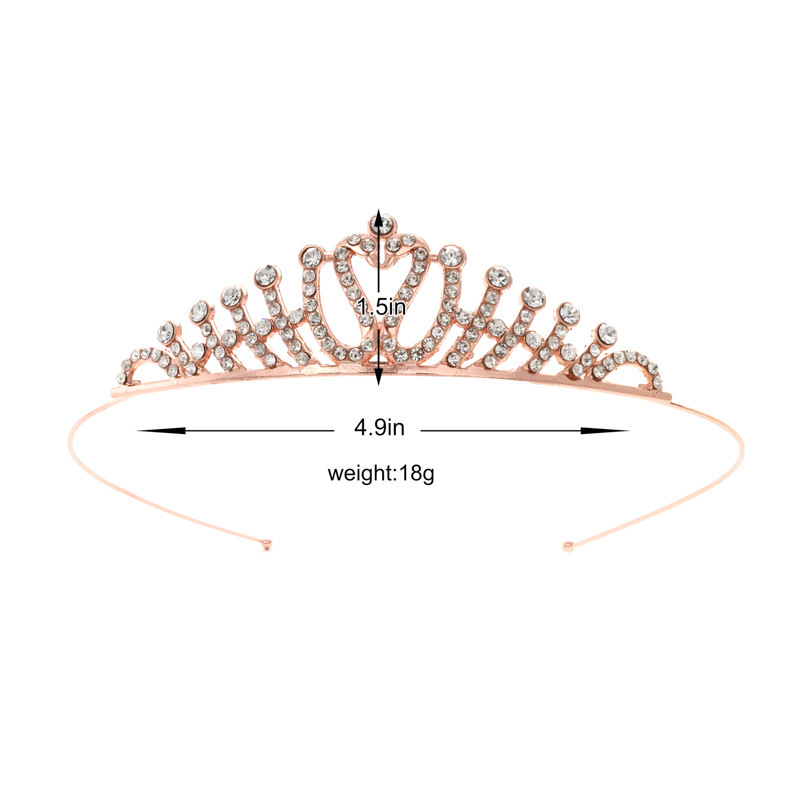 Diadema con Corona de Princesa Infantil de Metal Galvanizado para Cumpleaños y Fiestas image 44