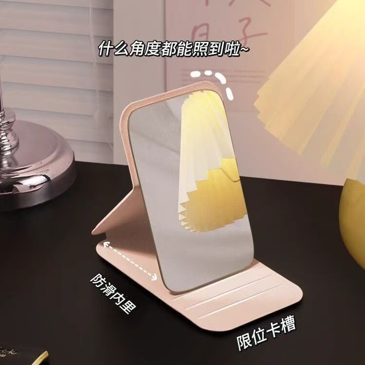 happy凯蒂猫女生学生宿舍办公室随身携带小镜子叠桌面镜化妆镜|undefined