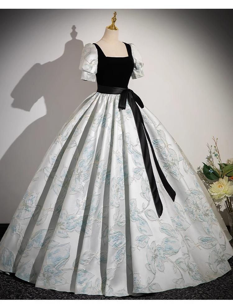 Đầm dạ hội maxi nữ thắt eo phong cách tutu biểu diễn piano — Màu như hình chi tiết 7