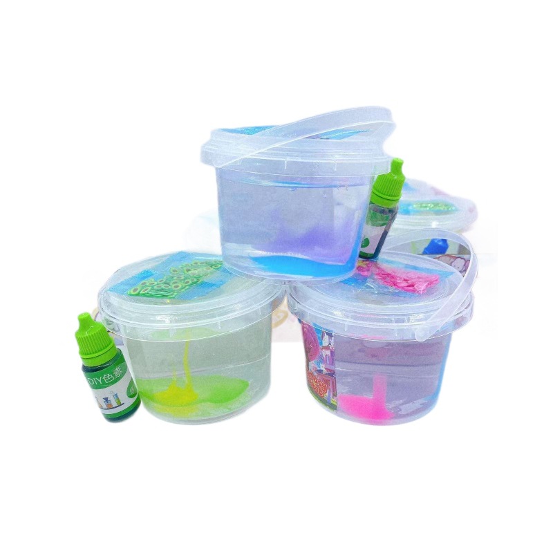 Juguetes creativos para niños hechos a mano DIY pigmento desprimir barro adornamiento pellizco desprimir botella de barro transparente color