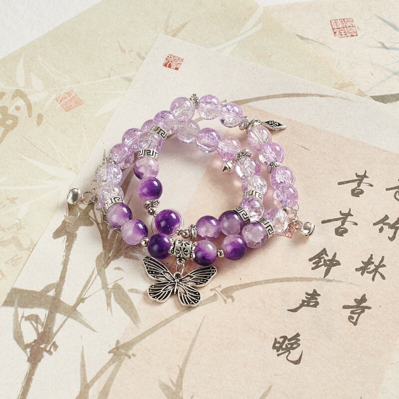 甘い水晶の魚の尾のブレスレットの女性ins潮diyの手作りの数珠の手は飾って軽くて豪華です。|undefined