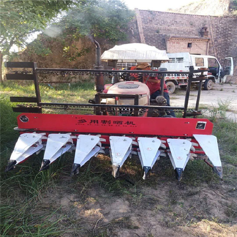 拖拉机前置一米八宽割晒机 带立刀苜蓿草收割机 手扶车带动的割台