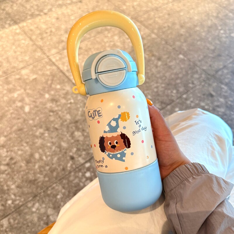 ins高颜值女生便携三饮保温杯316不锈钢学生小众不撞款卡通吸管杯|undefined