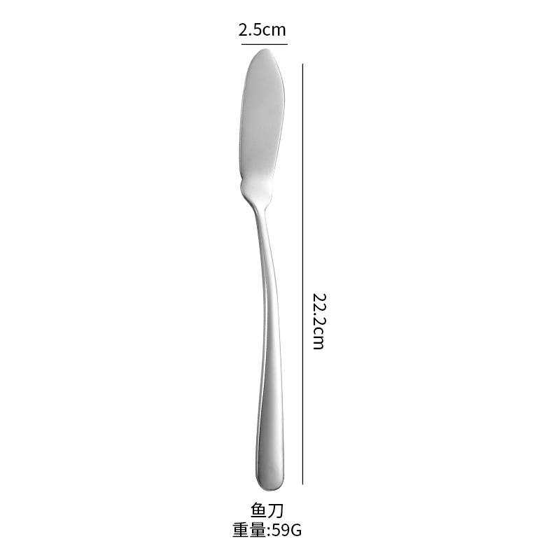 Cruzar la frontera 304 vajilla de acero inoxidable traje elegante serie Hotel Occidental cuchillo de carne, tenedor y cuchara gruesa cuchara de hogar