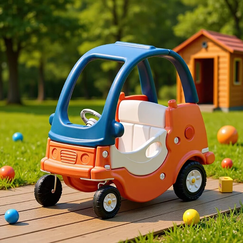 Children's game toy car naughty Castle Princess car plastic four-wheel sliding booster Walker kindergarten small saloon car