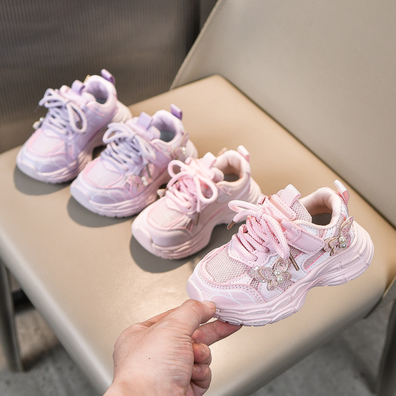 Sportliche Mädchenschuhe für Mütter und Kinder – atmungsaktives Mesh-Obermaterial, weiche Sohle, Babyschuhe für Kinder von 1–5 Jahren, Frühling und Herbst, für formelle und legere Anlässe_voghion.com