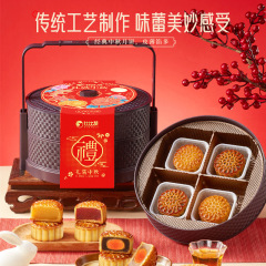 比比赞礼满中秋月饼礼盒2025新款休闲食品零食中秋送礼品团购批发