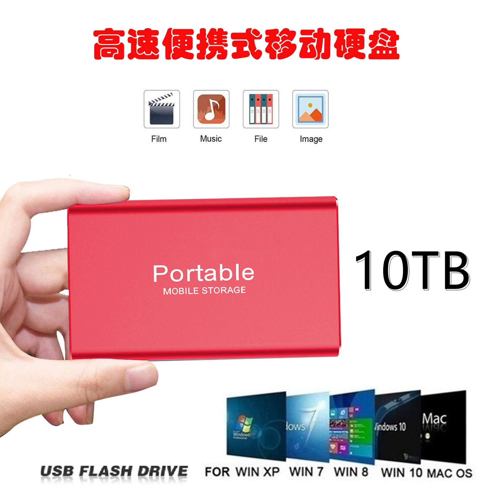 Новый кросс-бордер новый продукт мобильный жесткий диск USB3.1 10ТБ SSD высокоскоростная передача мини-компьютер на полках