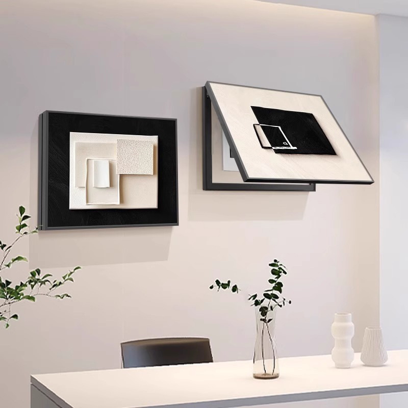 Minimalist Modern Electric Meter Box Decorative Painting Abstract Cover Strong Power Box Distribution Box Switch No-Drill Hanging Painting