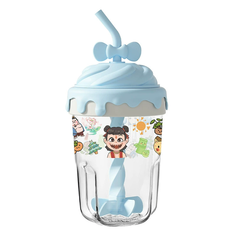 Mixing stick, glass high quality cartoon sticker, new collection