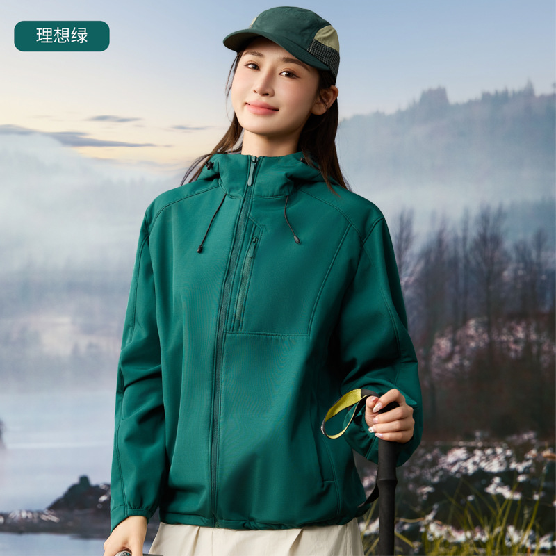 Dijia con abrigo de vestir de asalto de cáscara blanda, chaqueta compuesta de waffle para hombres y mujeres, chaqueta de montaña al aire libre a prueba de viento e impermeable