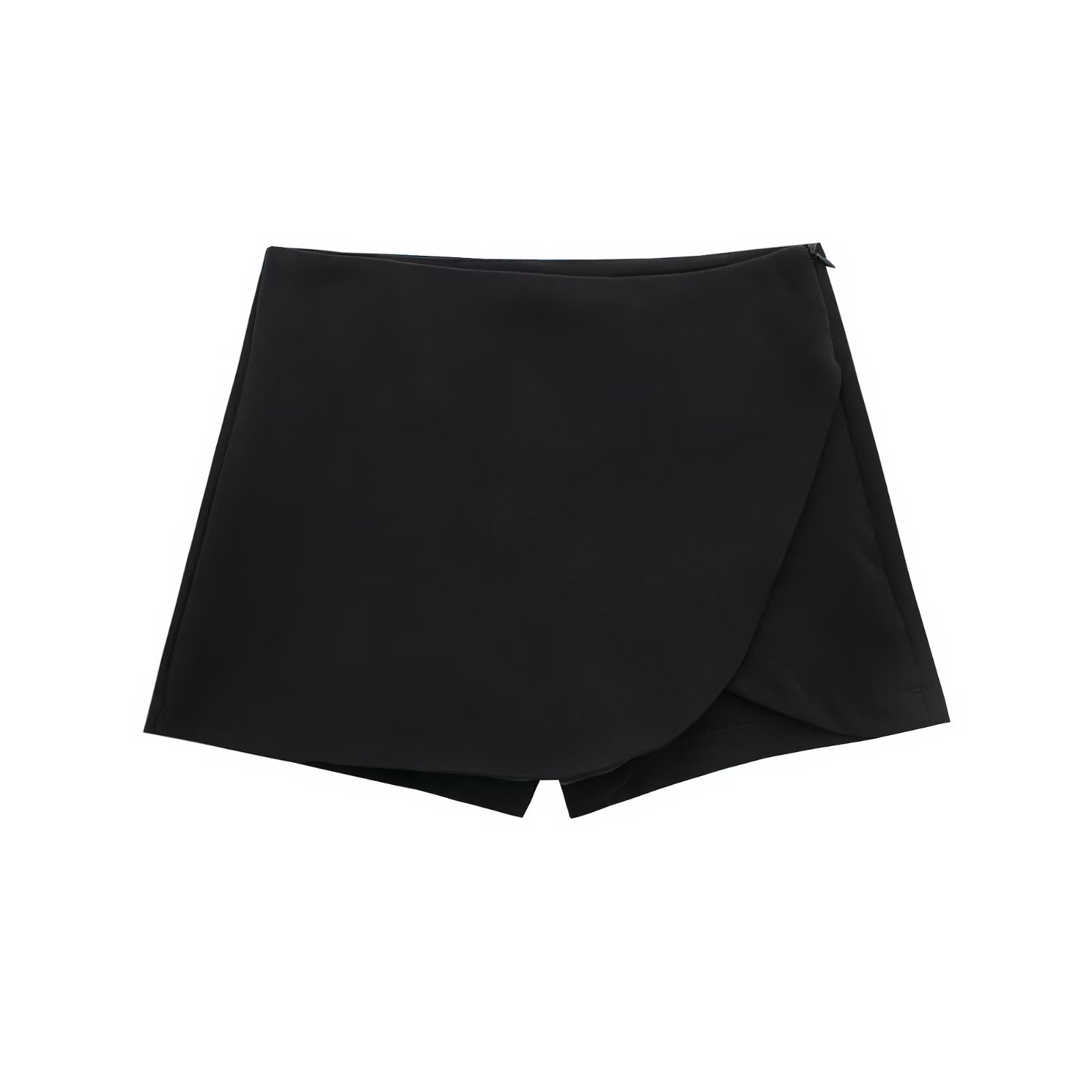 Women's clothing Autumn New Women's Style High Waist Solid Color Versatile Slit Design Skirts Shorts A8YS7112_voghion.com