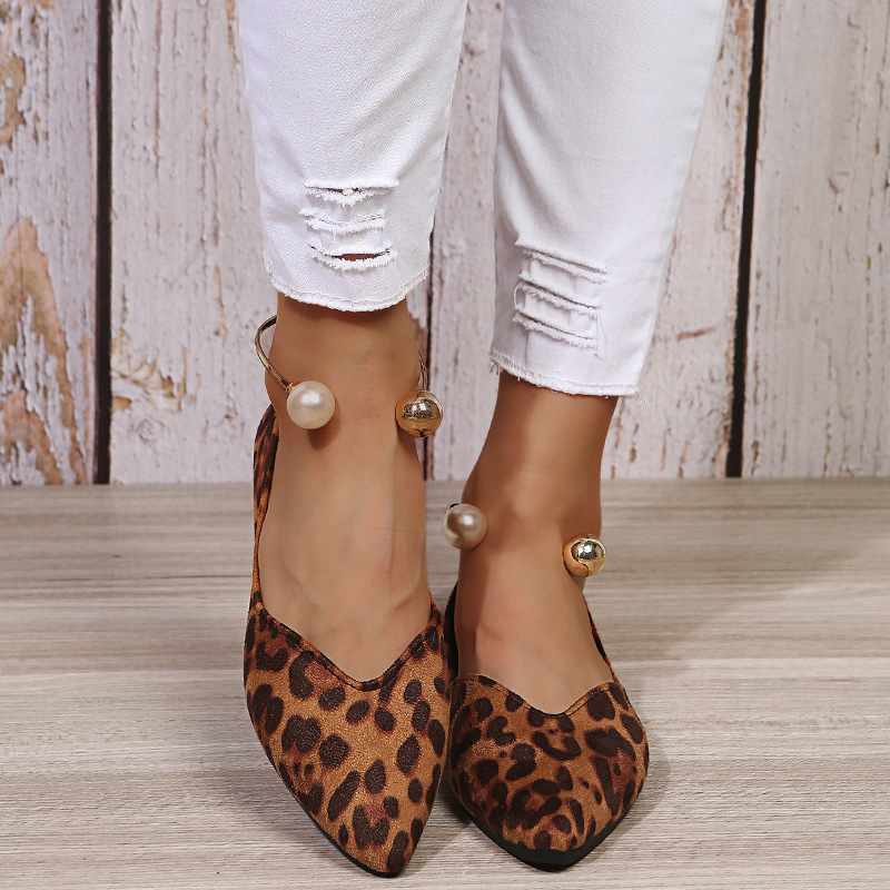 Flat Bottom Leopard Shoes NSJJX70643