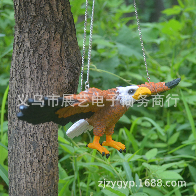Artesanía de resina transfronteriza libre orgulloso americano escultura de pared de seda blanca colgante jardín patio Decoración