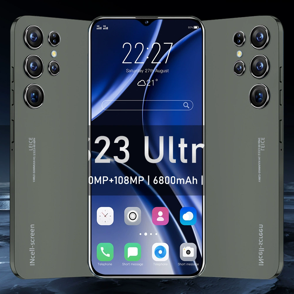 Новый S23 Ultra, наличный телефон, настоящий 4G, 16+1ТБ, 7.3" экран с отверстием, Android 13