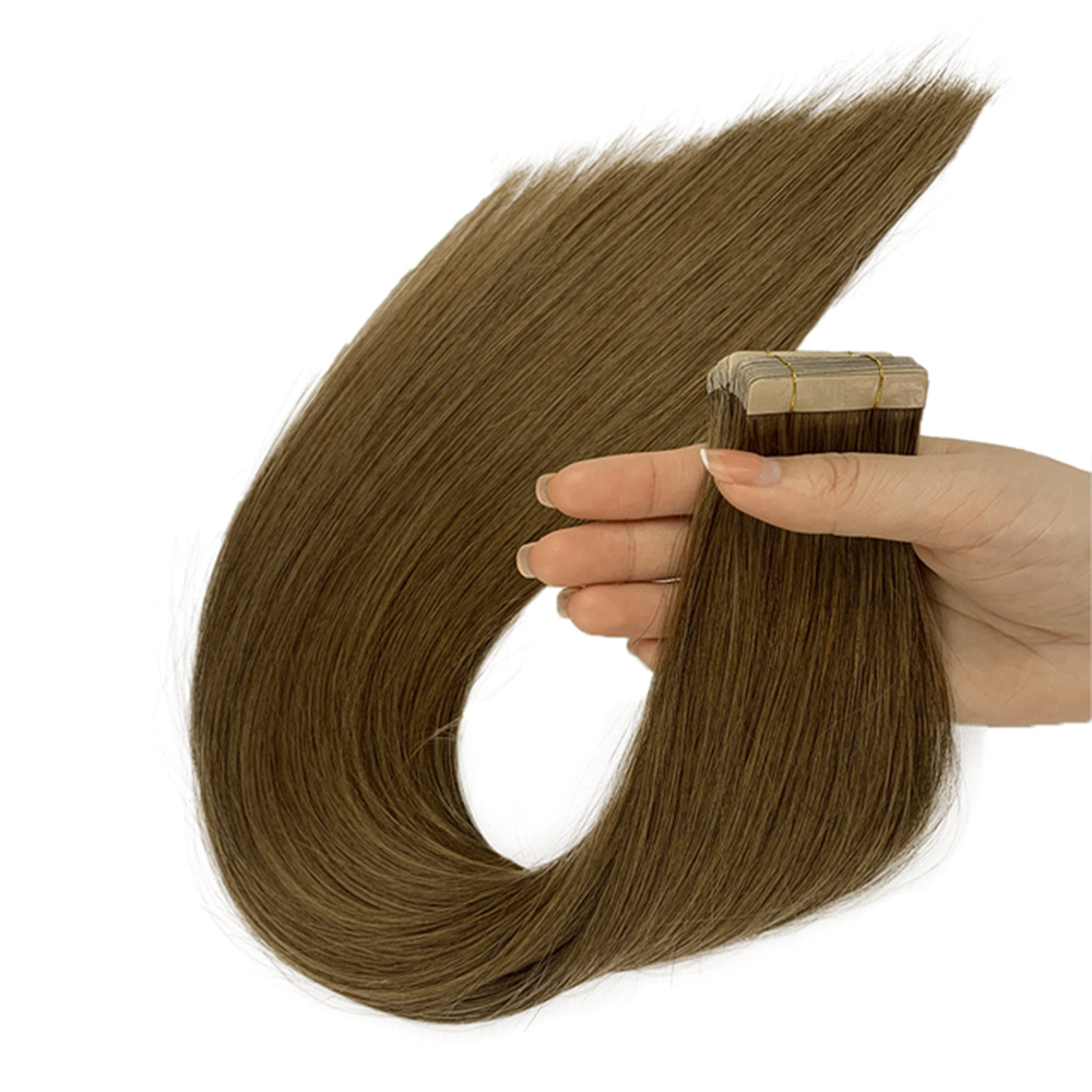 Real PU Tape-in Human Hair Extensions European And American Cross-border Wigs_voghion.com