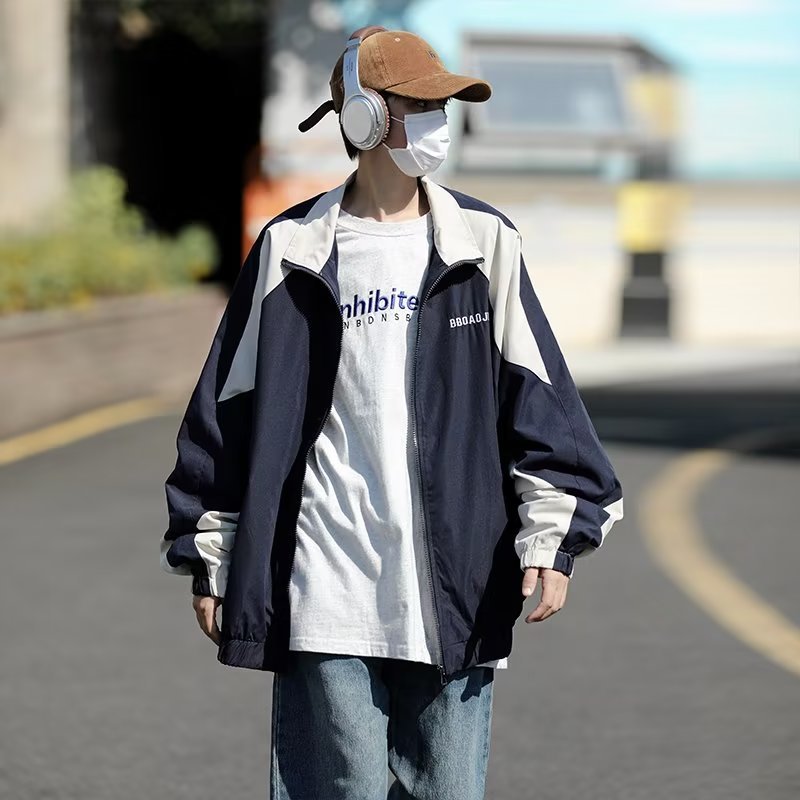 Veste de baseball décontractée à col tendance pour homme, édition coréenne, pour étudiant, automne_voghion.com