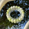 Lemon Green-Jade Crusher Ceramic Bracelet#SZ328