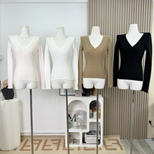 2025实拍秋冬季新款女式休闲羊毛打底衫