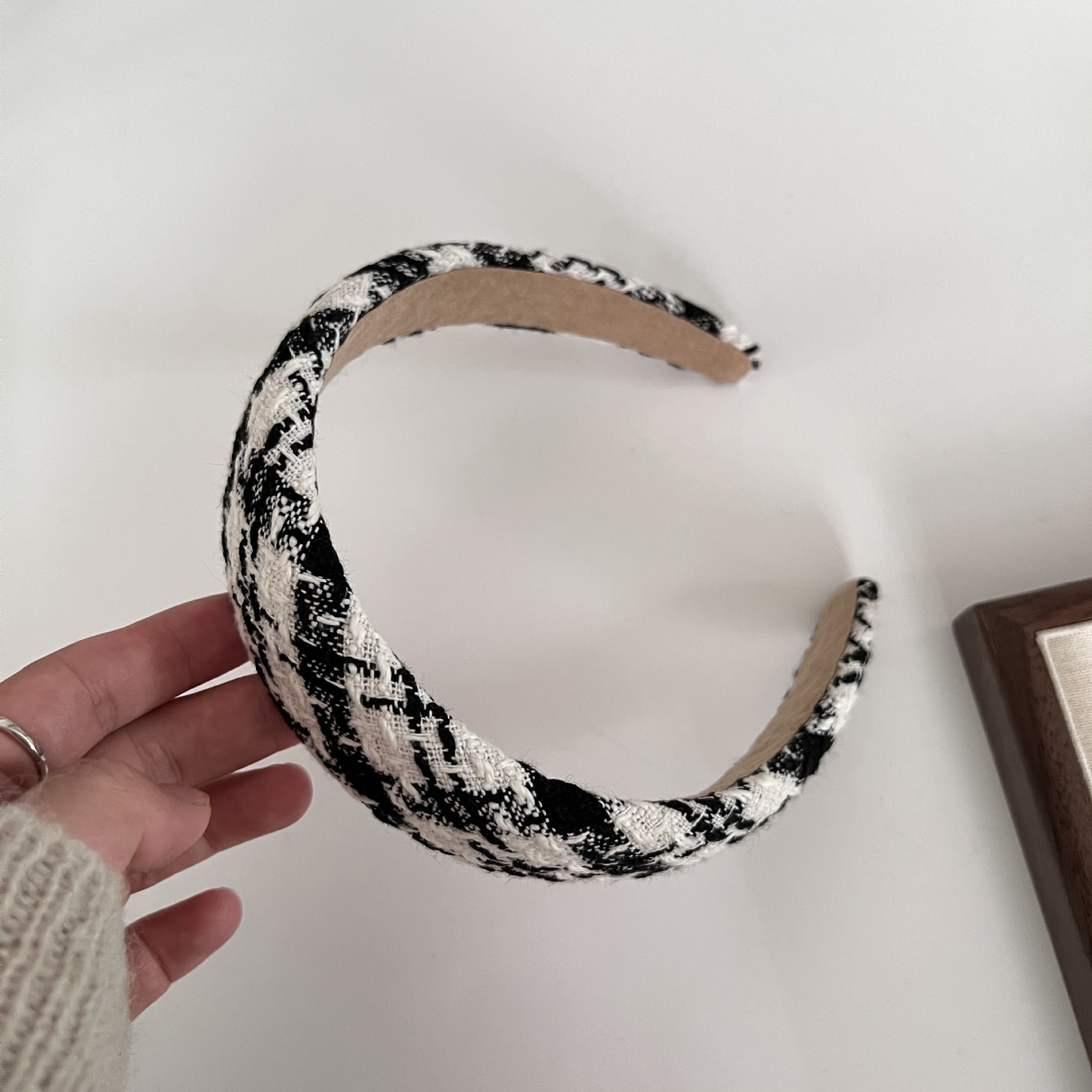 Women's Gender Elegant Lady Plaid Cloth Hair Band
