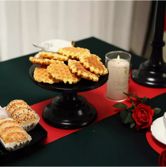 Mesa de postres de boda transfronteriza, decoración, cena fría, pastel de fiesta, estante de exhibición de decoración de tres capas, soporte de pastel de hierro forjado