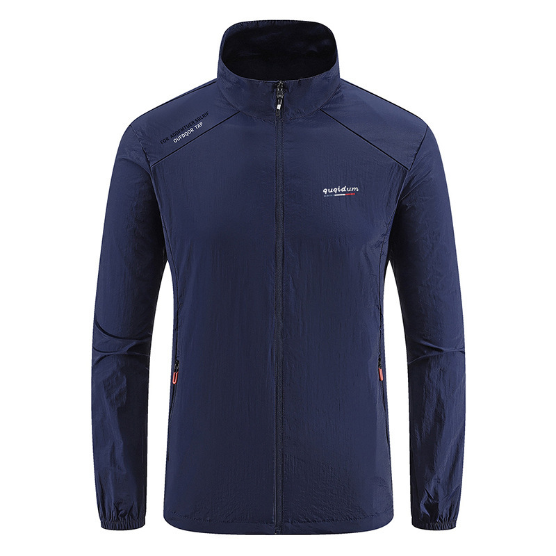 2024 moda nueva chaqueta de protección solar para hombres abrigo delgado de verano deportivo al aire libre transpirable anti-UV ropa de piel