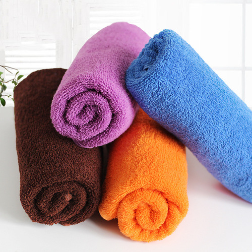 Wholesale 100% Cotton Hotel Towels 120g Orange and Caramel Face Towels Absorbent and Non- shedding Flame Retardant Towels Beauty Salon Large Towels