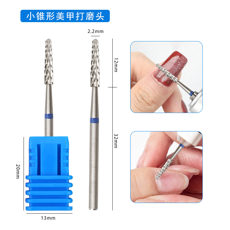 Small Tapered Nail Drill Bit for Foreign Trade, with Rounded Teeth, Alloy Small Head for Removing and Engraving Nails, Creating Steps, and Quickly Removing Nails