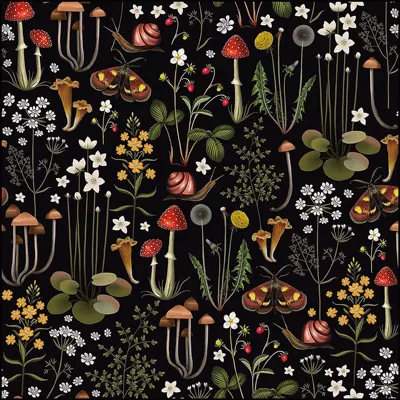 A Store Carpet Floor Mat Avtomobil döşəmə paspasları - mushroom-forest-03-5080cm