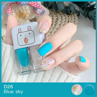 双子星指甲油水性免烤可撕无异味快干时尚学生网红流行色美甲油
