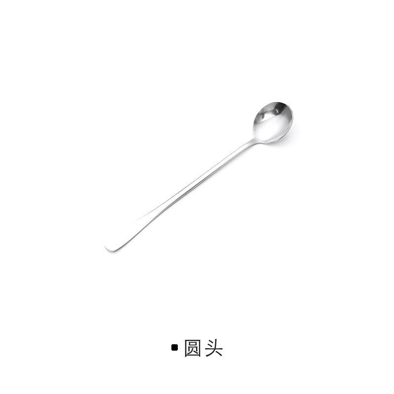 Lange rvs koffielepel voor dessert en cocktails met lange steel_voghion.com