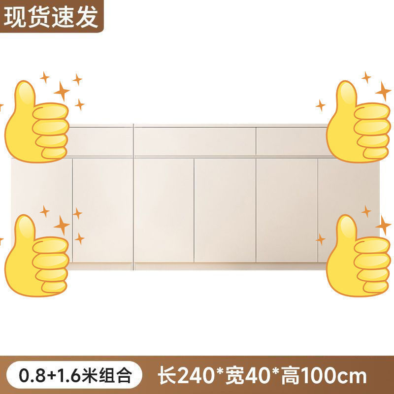サイドボード壁一体型収納キャビネットキッチンキャビネット食器棚ホームバルコニークリームスタイルリビングルームティーキャビネット|undefined