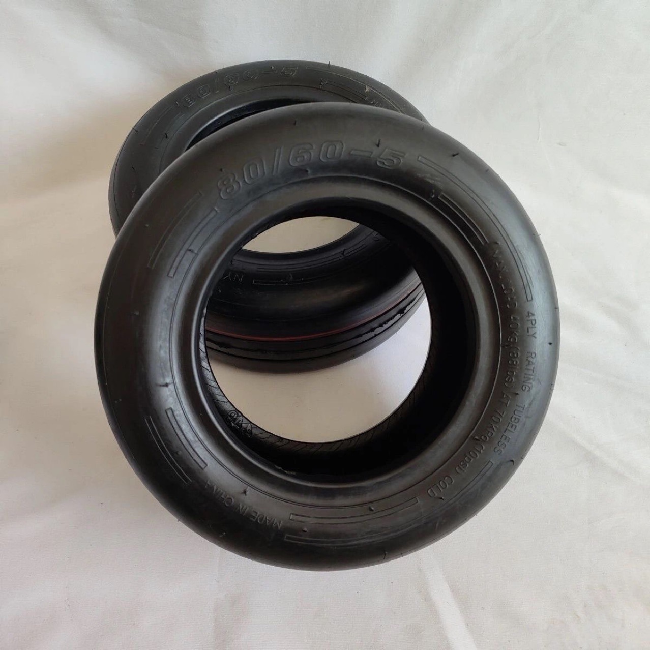 Go-Kart Tire 80/60-5 Electric Scooter Inner and Outer Tire, Thickened Wear-Resistant Inner Tube, Vacuum Tire for Electric Vehicle