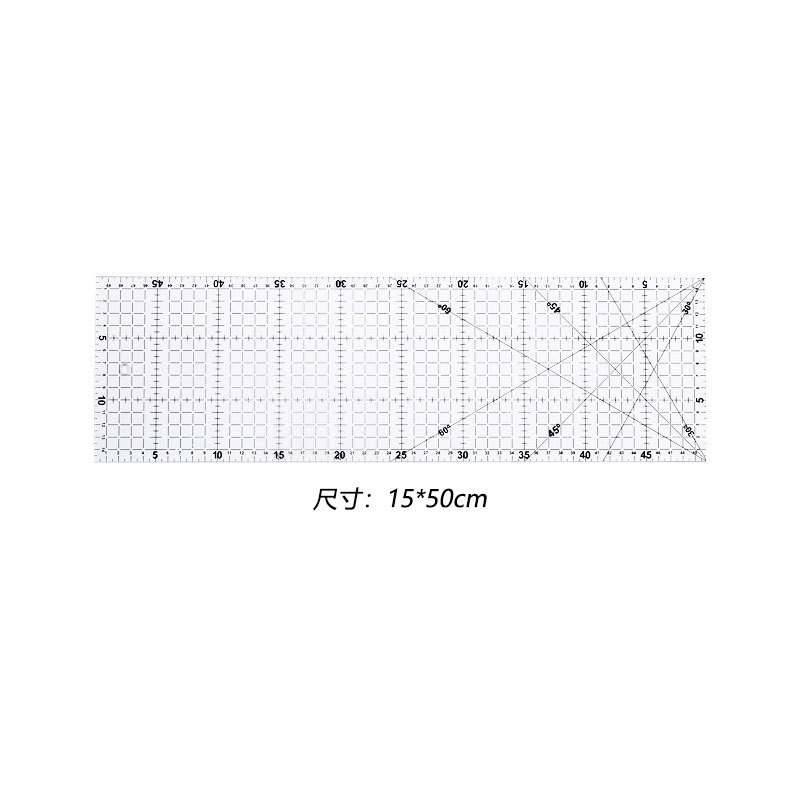 Regla de costura de acrílico cuadrado negro regla cuadrada transparente Placa de ropa a medida que hace material de herramienta
