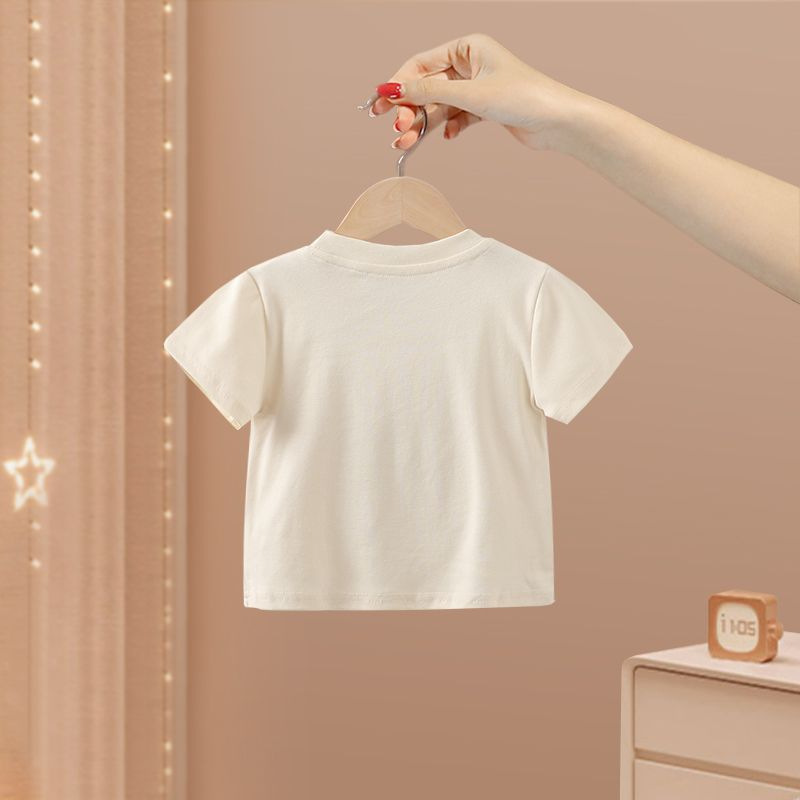 Traje de niña verano 2025 nuevo estilo estilo occidental vestido de verano para bebé falda de niña camiseta de manga corta para niños de dos piezas