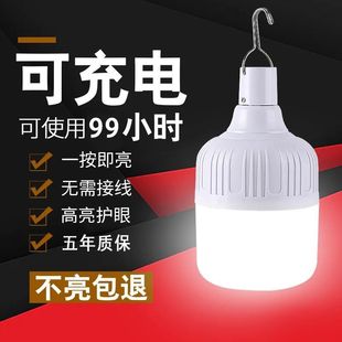 Led Rechargeable Light Bulb Power Outage Emergency Wireless Night Market Street Stall Mobile Light Tent Camping Style Home Lighting Spring Melting