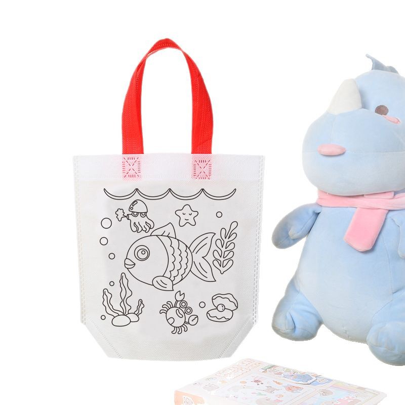 Fabricante Spot pintado a mano 0 bolsa no tejida pintura pintura color pintura graffiti bolso de mano niños bricolaje pintura