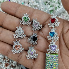 合金水晶四通皇冠南瓜车 DIY手工串珠散珠串笔手机链挂件饰品配件