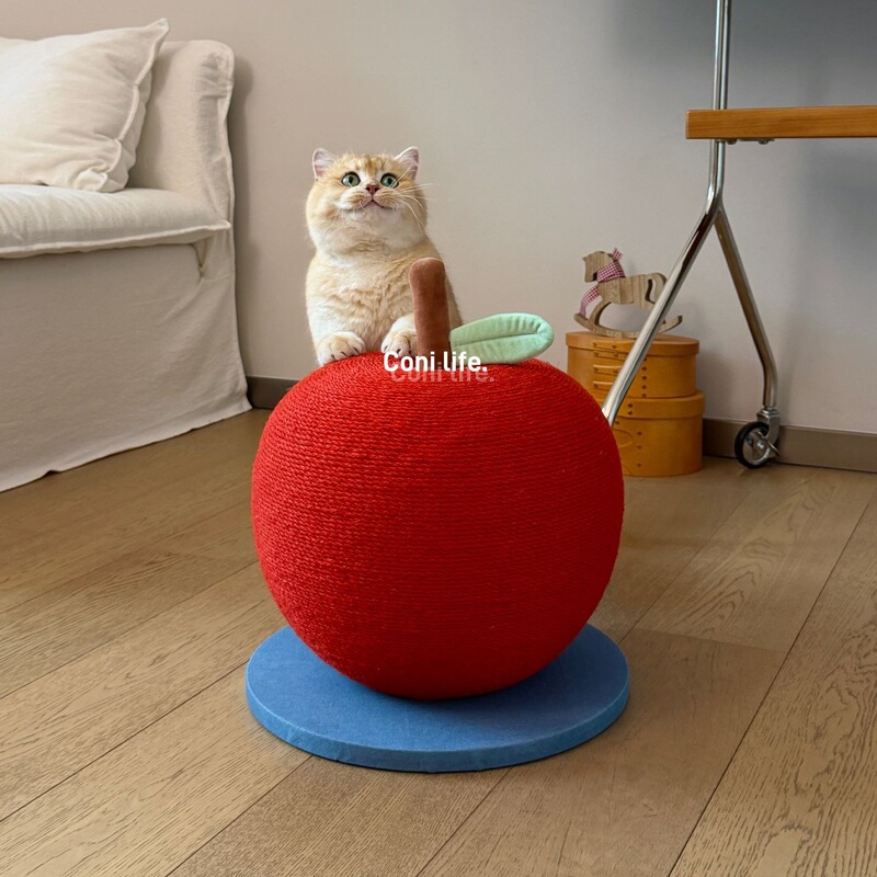Big Apple Cat Scratching Board, Wear-Resistant and Non-Shedding Sisal Vertical Cat Climbing Frame, Cat Scratching Post, Claw Grinding Toy Big Apple Cat Scratching Board, Wear-Resistant and Non-Shedding Sisal Vertical Cat Climbing Frame, Cat Scratching Post, Claw Grinding Toy