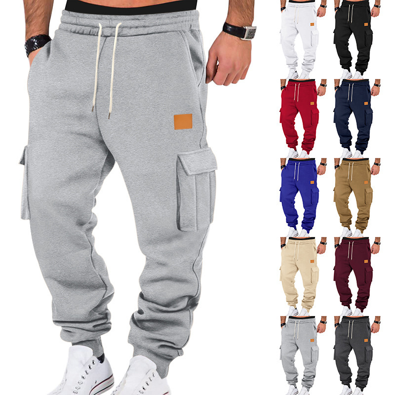 Men's Cargo Jogger Pants – Multi-Pocket Workout Trousers With Drawstring Waist (S-3XL, 10 Colors, Wrinkle-Free Quick-Dry Fabric)_voghion.com